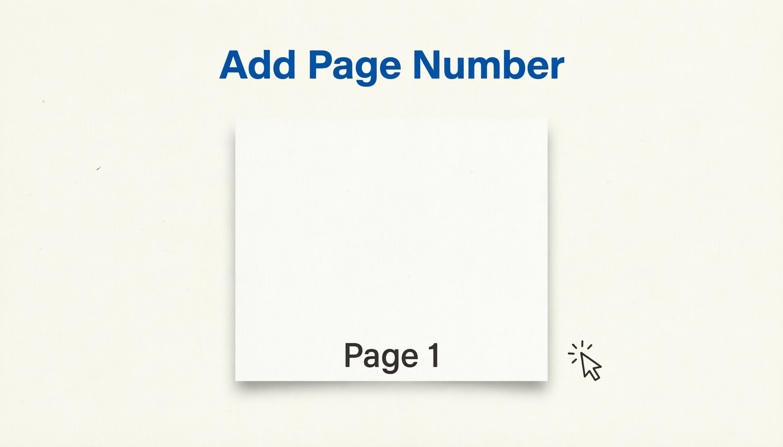 Start adding page numbers to PDF