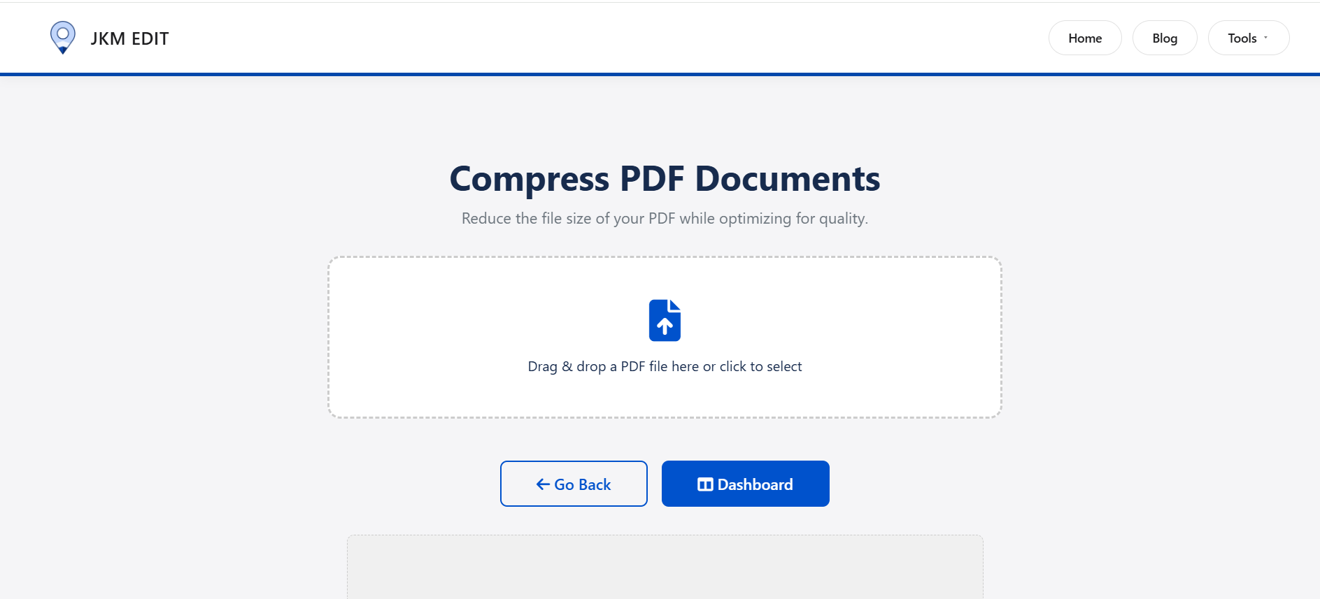 Step 1: Open Compress Tool