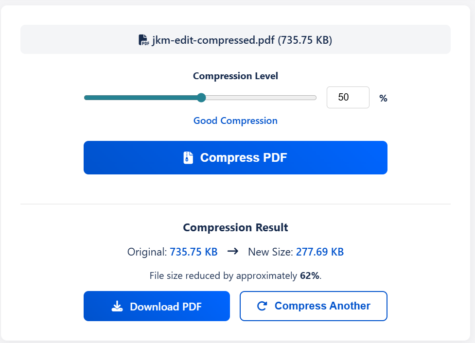 Step 3: Start Compress