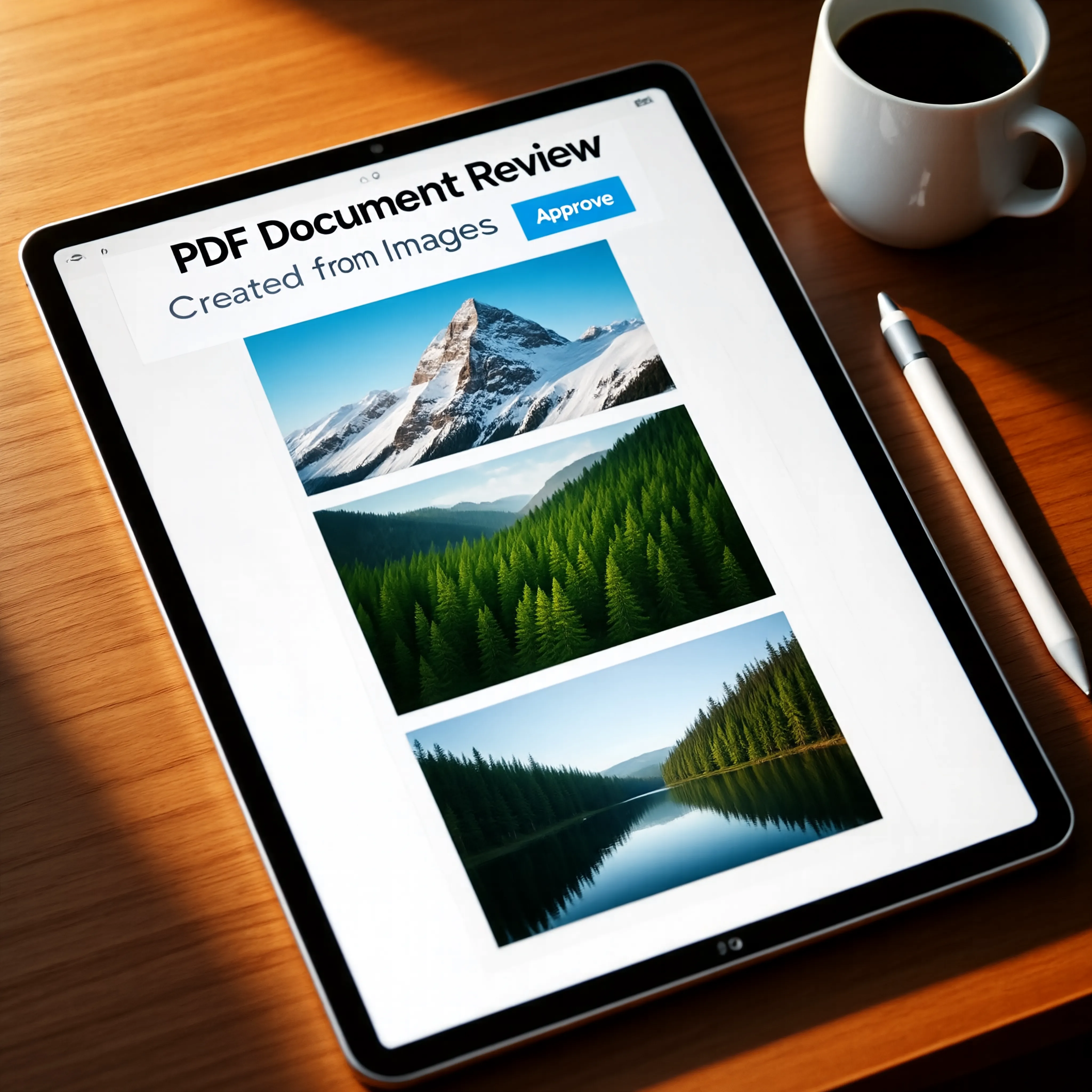 Professional PDF document created from images being reviewed