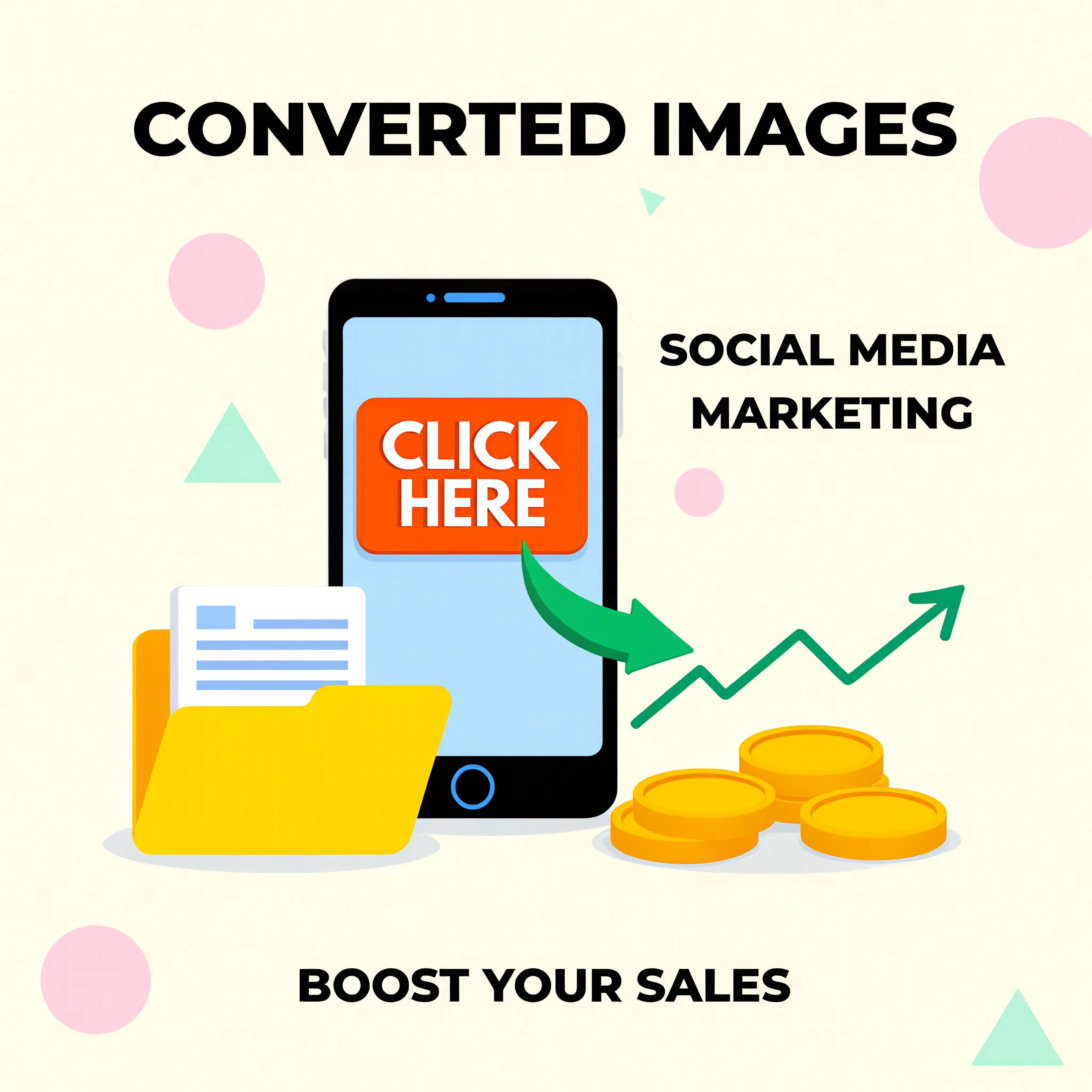 Using converted images for social media marketing
