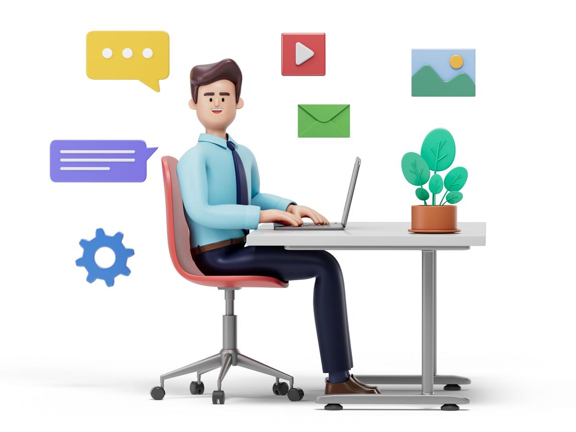 Different professionals like students and office workers using laptops