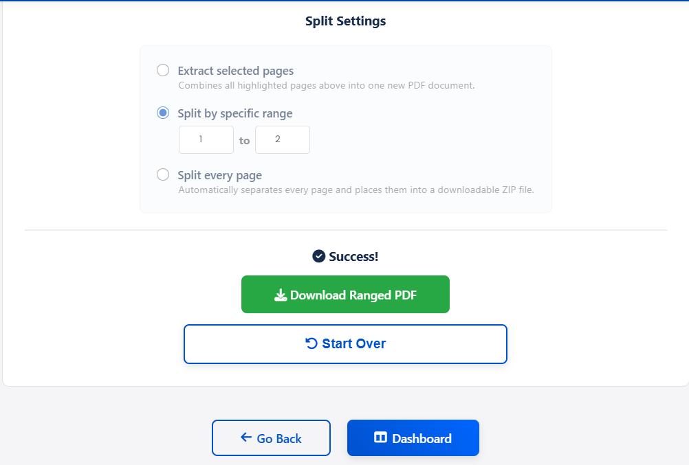 Download screen displaying multiple independent PDF files
