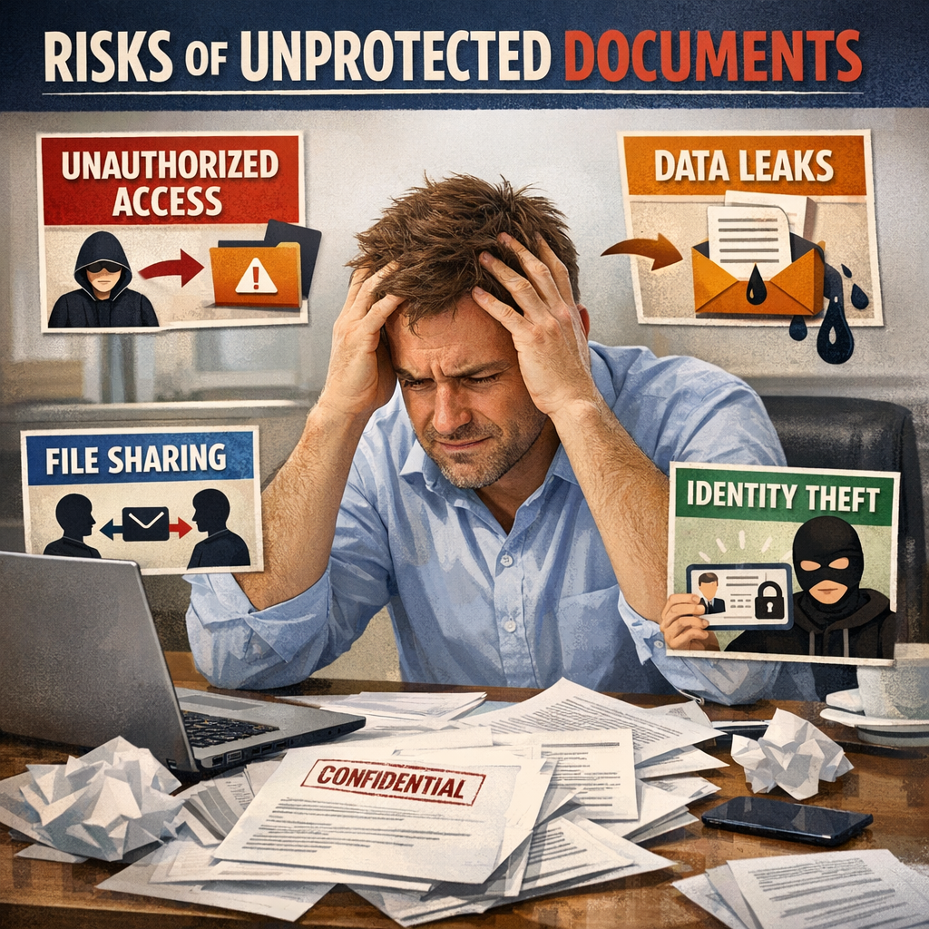 Person frustrated with unauthorized sharing of documents